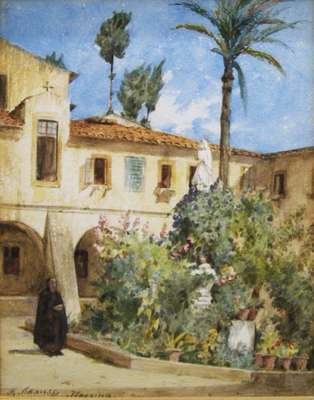 The garden of the Capuchin Convent, Messina - Schauss Ferdinand